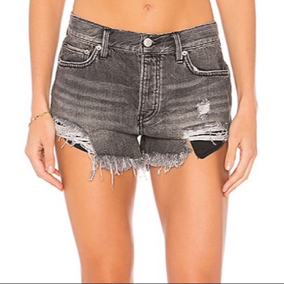 Free People Pants - Free People Loving Good Vibrations Short in Black